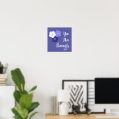 Poster "Vous Êtes Assez" Fleurs violettes Imprimer (Bureau à domicile)