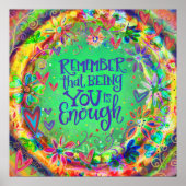 Poster Vous êtes Assez Floral Coeurs Vert Plutôt (Devant)