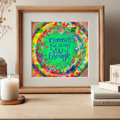 Poster Vous êtes Assez Floral Coeurs Vert Plutôt