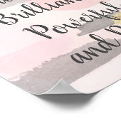 Poster VOUS ÊTES BEAU - Citation Or Rose (Coin)