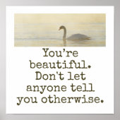 Poster Vous êtes belle - Citation de beauté (Devant)