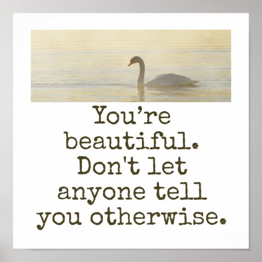 Poster Vous êtes belle - Citation de beauté (Devant)