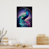 Poster Vous Êtes Belle Peacock Citation Inspirationnelle (Cuisine)