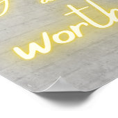 Poster Vous êtes digne de la calligraphie néon (Coin)