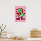 Poster Vous êtes Dino-Mite - Jolie Dinosaur Saint Valenti (Cuisine)