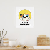 Poster Vous êtes drôle comme tout Chat jeu de mots (Cuisine)