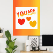 Poster Vous Êtes Extraordinaire (Bureau à domicile)