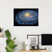 Poster Vous êtes ici : Carte Milky Way (Bureau à domicile)