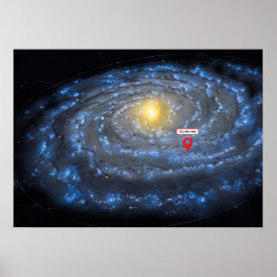 Poster Vous êtes ici : Carte Milky Way