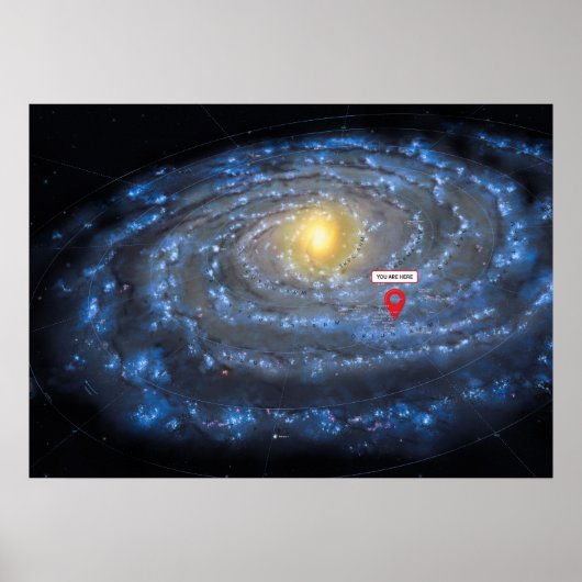 Poster Vous êtes ici : Carte Milky Way (Devant)