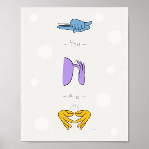 Poster Vous êtes intelligent Quote de film ASL important