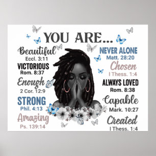 Poster Vous Êtes La Reine Noire Melanin Femmes Dieu Dit