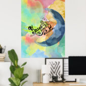 Poster Vous êtes ma citation d'aquarelle INK préférée (Bureau à domicile)