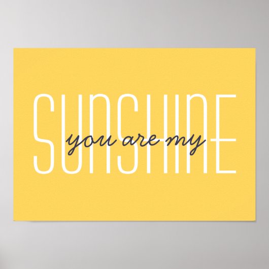 Poster Vous êtes ma citation de soleil Décoratif jaune br (Devant)