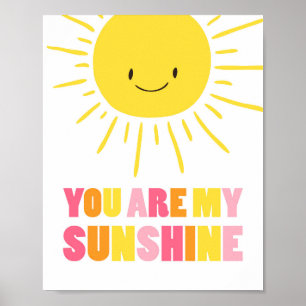 Poster Vous êtes ma pépinière solaire Sun Yellow Girl