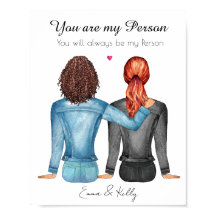 Vous êtes ma personne, Friendship Print, Gift For 