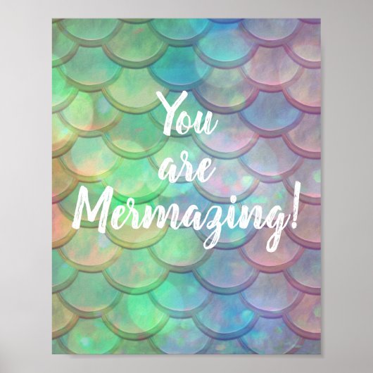 Poster Vous êtes Mermazing Mermaid Inspirational Citation (Devant)