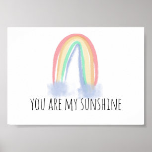 Poster Vous êtes mon eau de soleil arc-en-ciel peint à l'