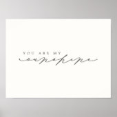 Poster Vous Êtes Mon Écran Sunshine Script Nursery Decor (Devant)