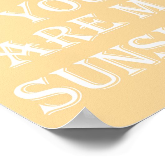 Poster vous êtes mon soleil (Coin)