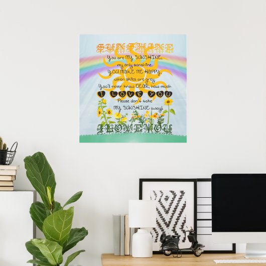 Poster Vous Êtes Mon Soleil (Bureau à domicile)