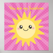 Poster Vous êtes mon soleil dans le rose chaud (Devant)