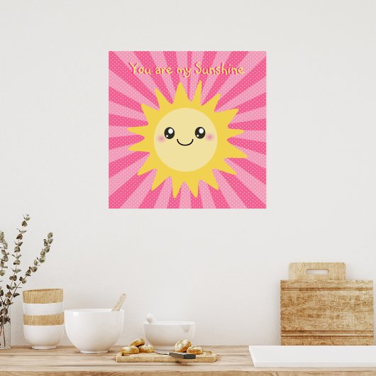 Poster Vous êtes mon soleil mignon (Cuisine)