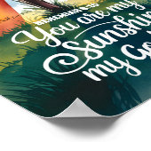 Poster Vous Êtes Mon Sunshine Christian Nursery Wall Art (Coin)