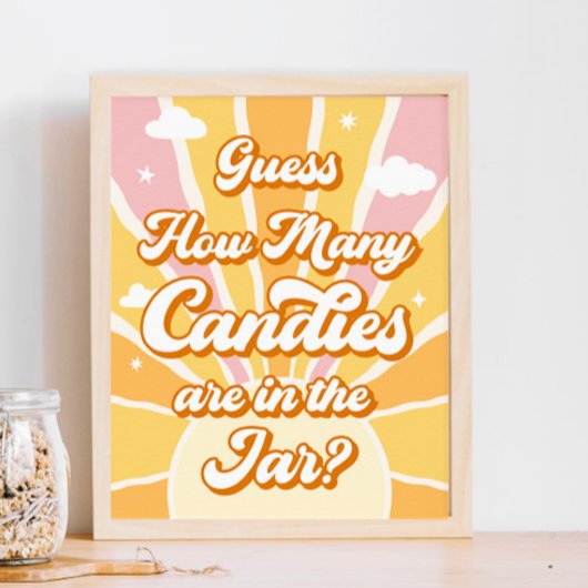 Poster Vous êtes mon Sunshine Devinez combien de bonbons 