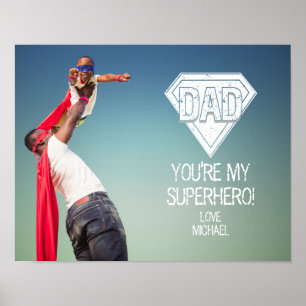 Poster Vous êtes My Superhero Papa Fête des pères Photo P