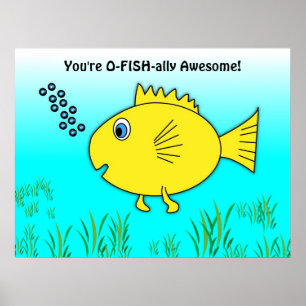 Poster Vous Êtes Officiellement Poisson-O-Poisson Awesome