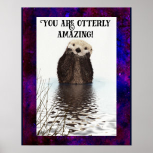 Poster Vous êtes Otterly Extraordinaire Cute Pun avec Swe