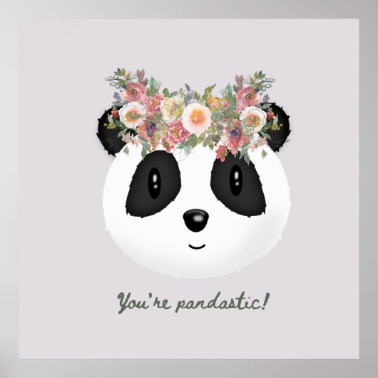 Poster Vous êtes pandastique ! Cute ours Panda (Devant)