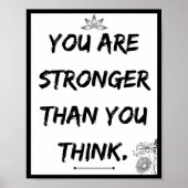 Poster Vous êtes plus fort que vous ne pensez, Citation (Devant)