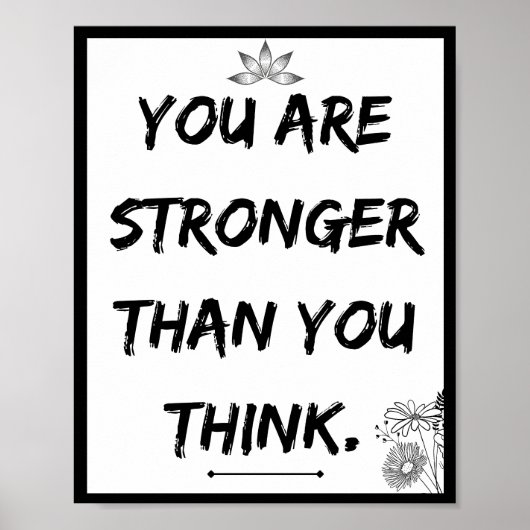 Poster Vous êtes plus fort que vous ne pensez, Citation (Devant)