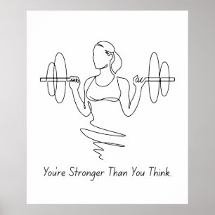 Poster Vous êtes plus fort que vous ne pensez - Motivatio