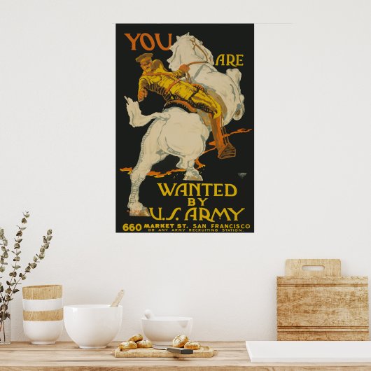 Poster Vous Êtes Recherché Par L'Armée (Cuisine)