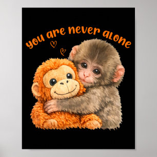 Poster Vous êtes seul poignez le mème du bébé singe migno