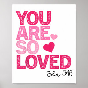 Poster Vous êtes si aimé Christian Valentine Foi Dieu Rel