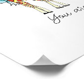 Poster Vous êtes si aimé Eléphant et Giraffe (Coin)