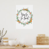 Poster Vous êtes si aimé tirages de citations romantiques (Cuisine)