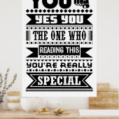 Poster Vous Êtes Spécial (Citation Motivationnelle) (Cuisine)