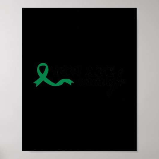 Poster Vous Êtes Suffisant Ruban Vert De La Santé Mentale (Devant)