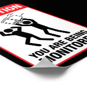 Poster Vous Êtes Surveillé - Humour De Bureau (Coin)