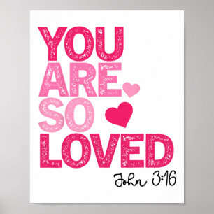 Poster Vous êtes tellement aimé Christian Valentine Foi D