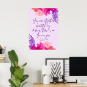 Poster "Vous êtes tout à fait belle" vers de la Bible (Bureau à domicile)