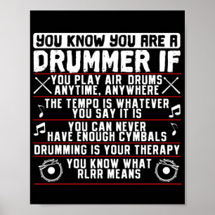 Poster Vous Êtes Un Drummer Si Drummer Musicien