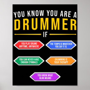 Poster Vous Êtes Un Drummer Si Drummer Musicien