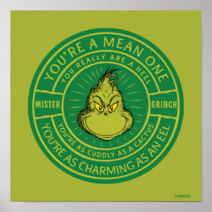 Poster Vous êtes un insigne de la Mean One Mister Grinch