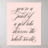 Poster Vous êtes une perle d'une fille Citation inspirati (Devant)
